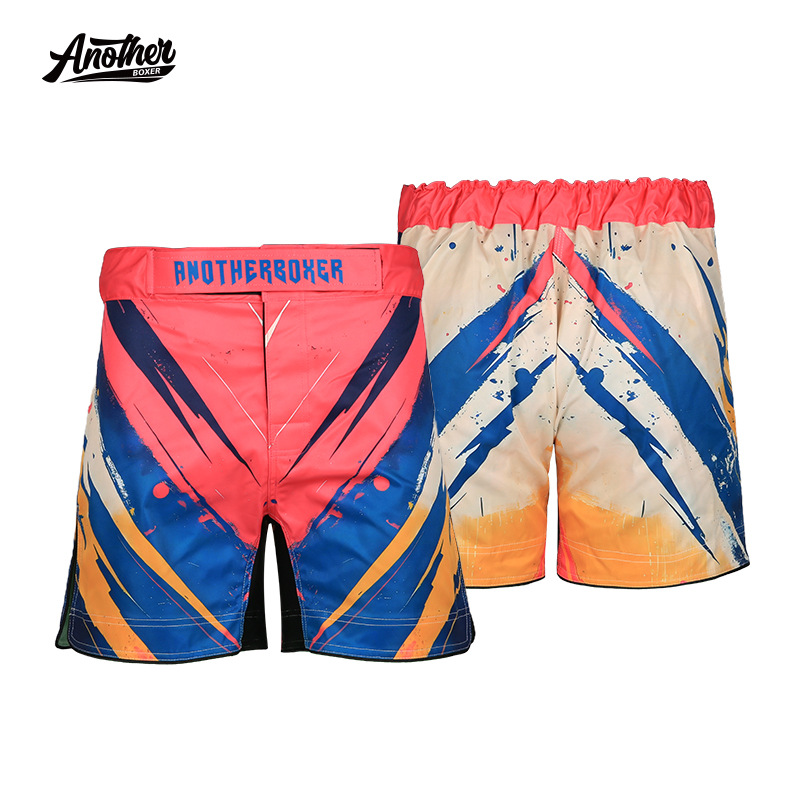 Anotherboxer New Colorful Graphic Mma Shorts Professional Martial Arts School Sanda Training Fighting Sports Shorts