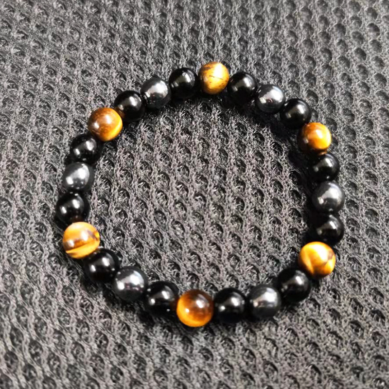 Retro Geometric obsidian Menu0027S Anklet 1 Piece