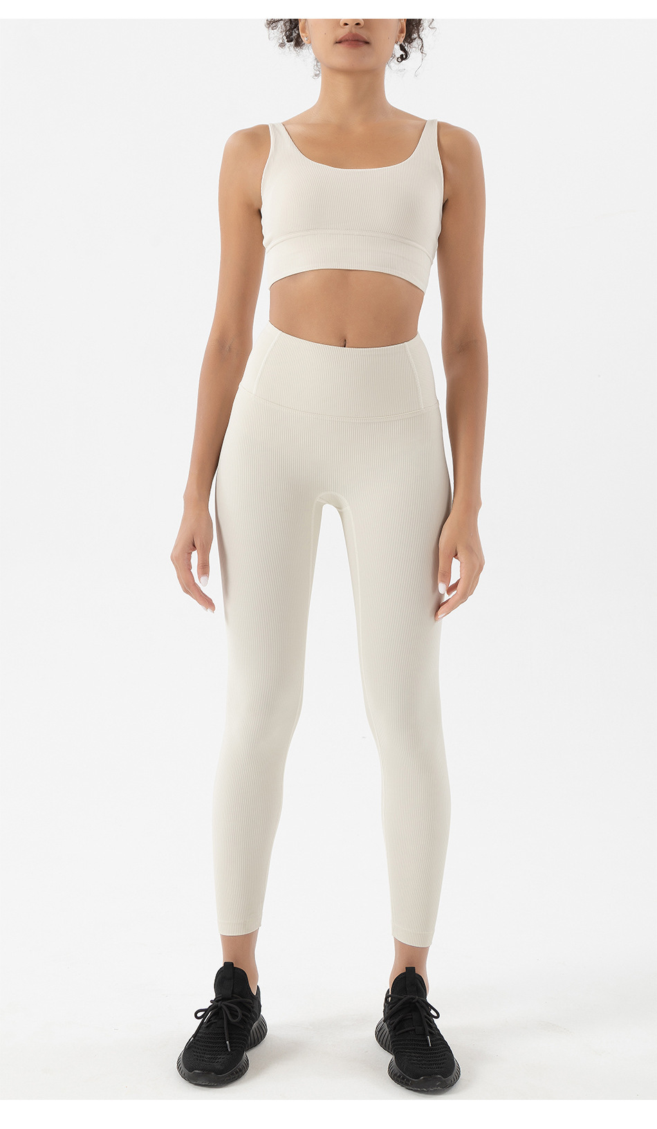 Leggings de yoga de cintura alta con abdomen acanalado para mujer, ropa de nihaostyles al por mayor NSXER79801