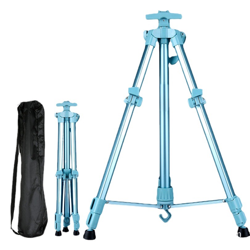 Colorido caballete de aleación de aluminio para estudiantes de arte caballete de mano de hierro de metal portátil plegable triángulo caballete al por mayor