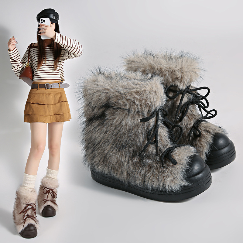 2025 Autumn/Winter New Fashionable Women's Snow Boots with Thick Soles, Stylish, Warm, and Cold-Resistant, Available for Export 2025 Autumn/Winter New Fashionable Women's Snow Boots with Thick Soles, Stylish, Warm, and Cold-Resistant, Available for Export