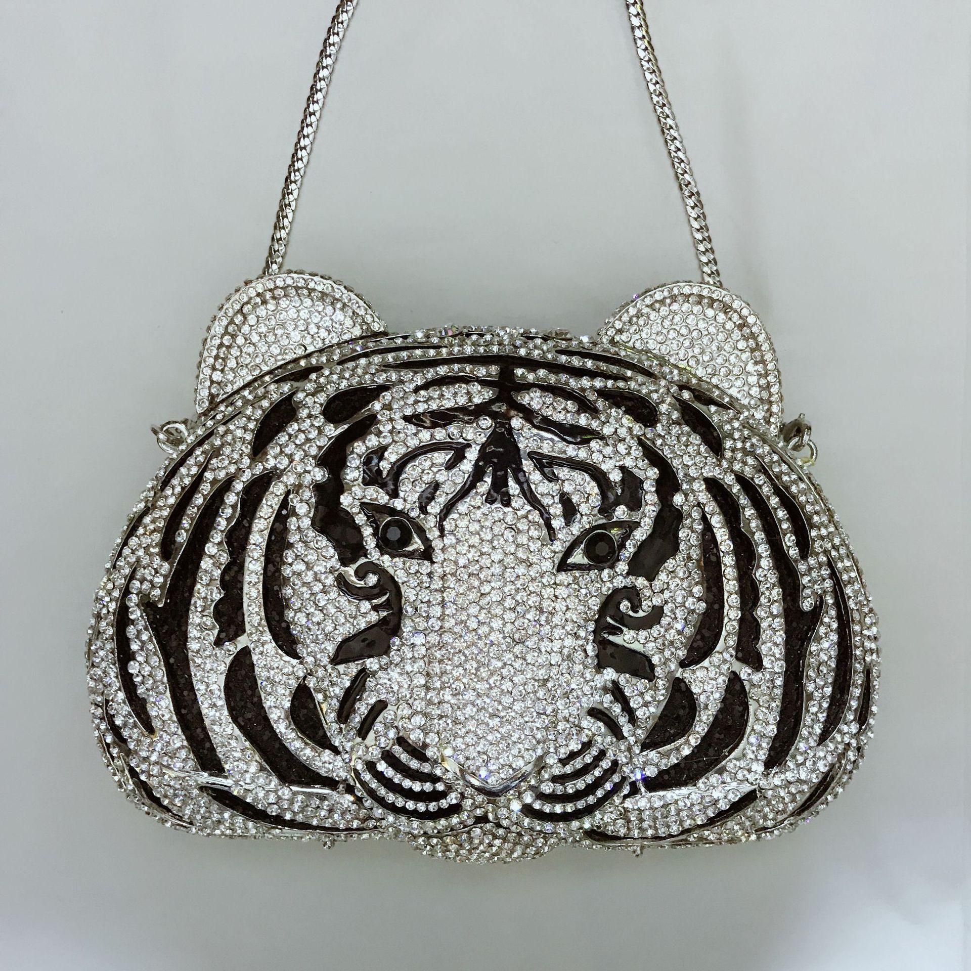 Selección estricta tigre bolsa de cristal tigre diamante bolsa de cena fiesta hueco diamante bolsa de mano de mujer