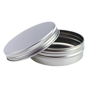 Алюминиевая коробка с круглой резьбой 100ML 83*27*0.3MM серебряная коробка для люка