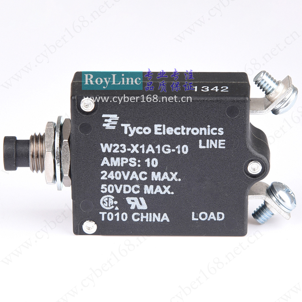 Tyco W23-X1A1G-10 10A 6-1393246-5 UL CSA航天设备用热控断路器