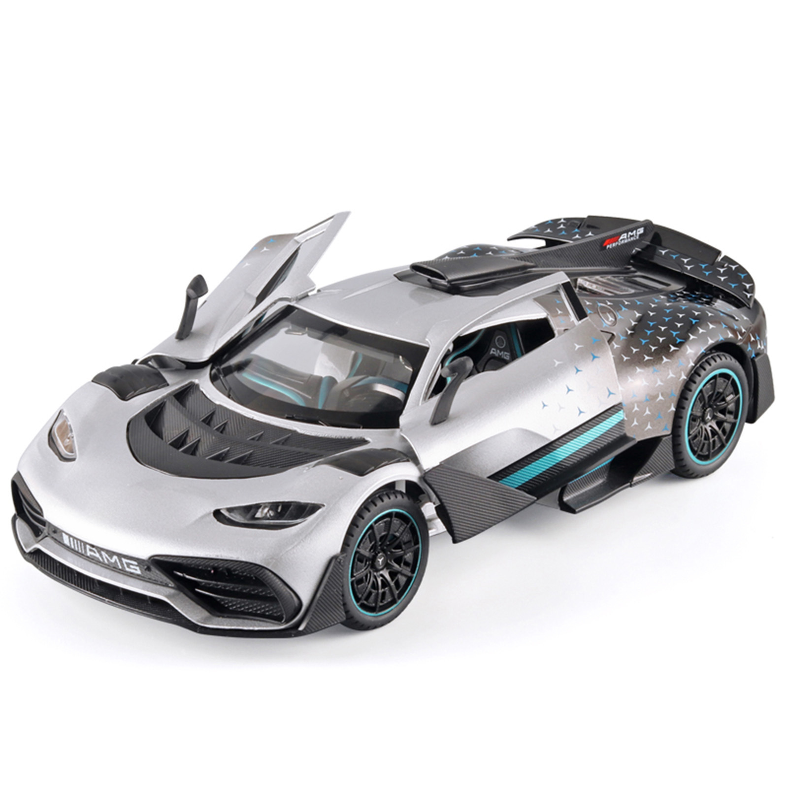 1:24 Ben ONE Street Car Edition Return Power Sound Light Alloy Modelo Decoración de coche Niños Niños Juguetes Recomendación en vivo
