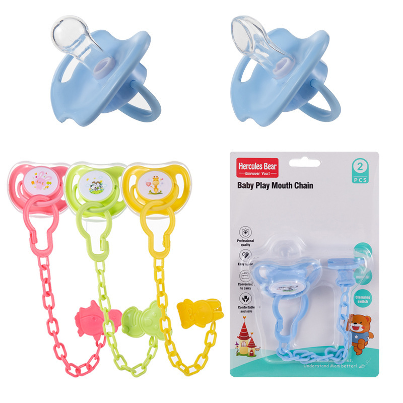 Foreign trade export English version plastic chain pacifier pacifier nipple anti-drop chain combination brand baby products gum chain