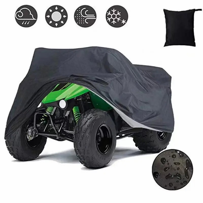 Cross-Border Amazon Outdoor Atv Cover Waterproof Protective Cover Anti-Uv Dustproof Black Atv Cover Sun Protection
