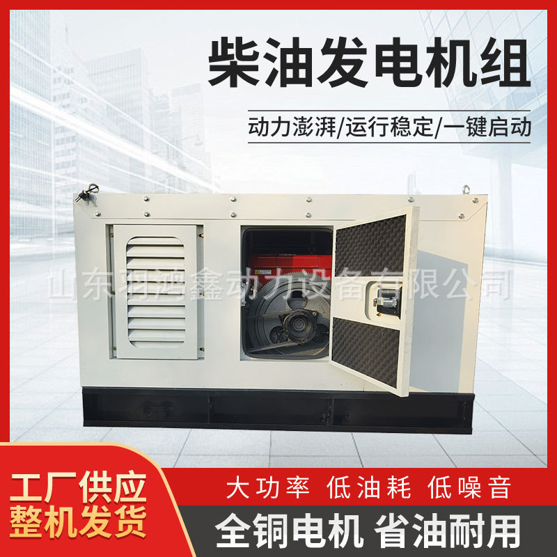 単気筒ディーゼル発電機セット 15 kw 発電機セット 24KW 水冷養殖消防用バックアップ電源|undefined