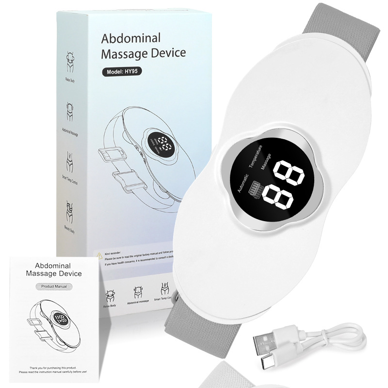 跨境新款按摩腰带腰部护腰仪全身运动甩脂腹部震动热敷脉冲按摩仪