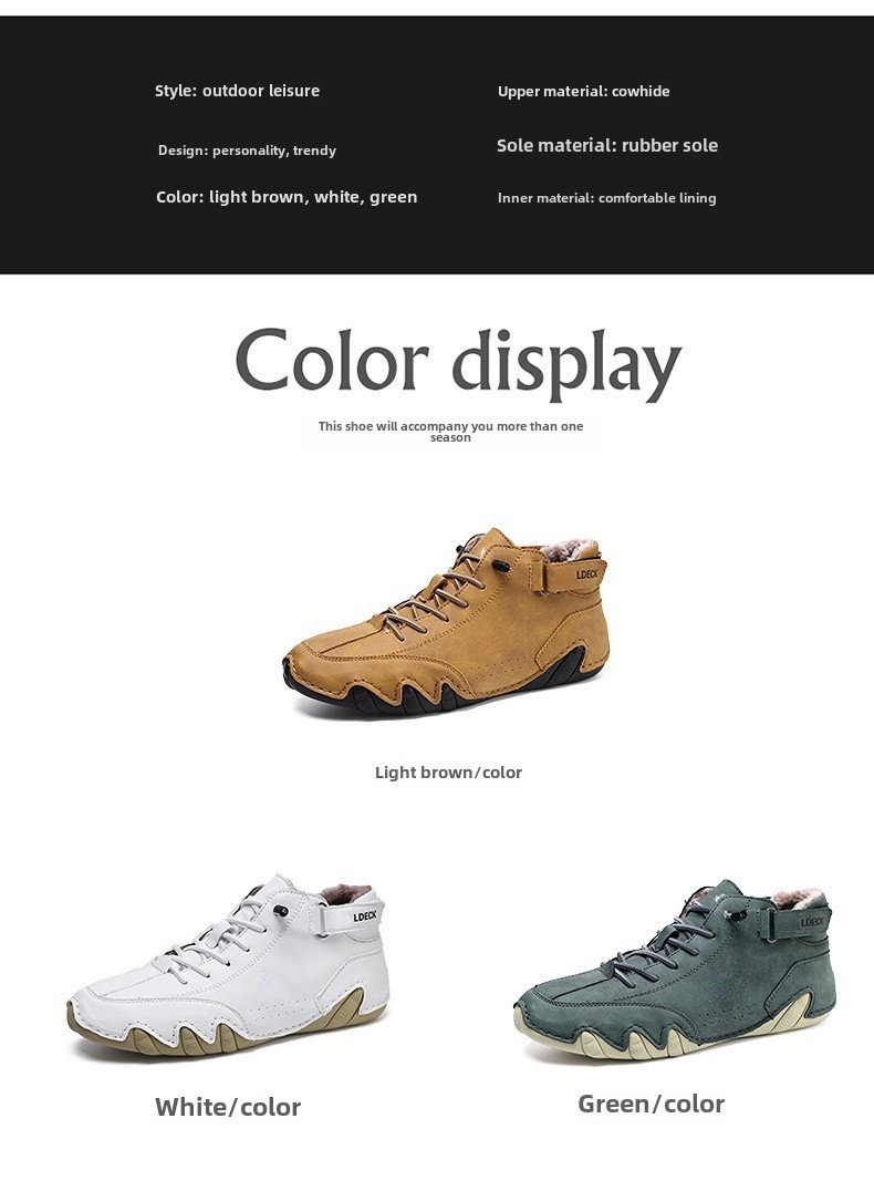 Cross-border Explosions Vinterfløyelsmartinstøvler Store størrelser Octopus Herre Varme Bomullssko Høye Herresportssko_voghion.com