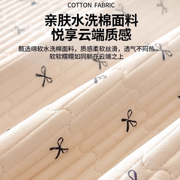 夏季水洗棉床盖单件a类母婴级四季通用榻榻米防滑夹棉床单三件套3|undefined
