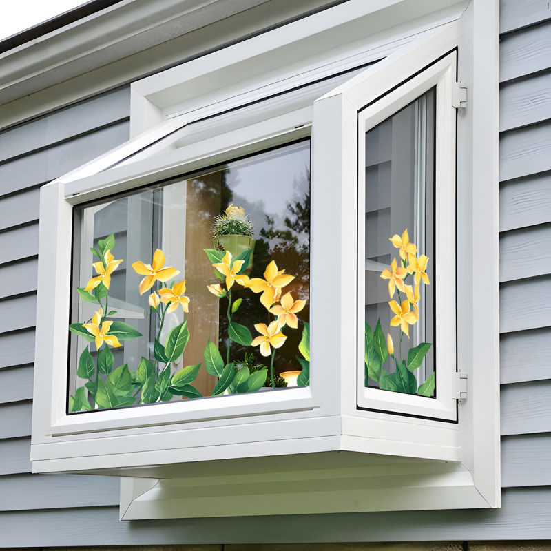New Ad36021 Small Yellow Flower Green Plant Glass Sticker Window Sticker Balcony Wall Sticker Background Wall Decoration Sticker New Ad36021 Small Yellow Flower Green Plant Glass Sticker Window Sticker Balcony Wall Sticker Background Wall Decoration Sticker