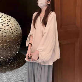 仅用于产品展示勿拍-亚麻防晒衬衫外套女夏季2025新款宽松轻薄款