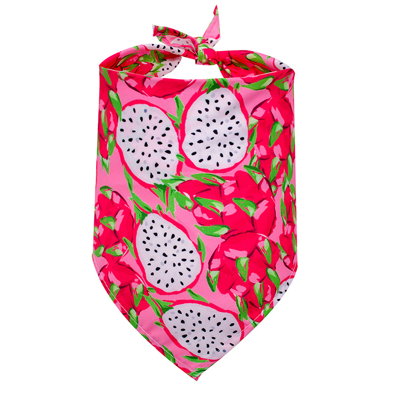 Pet Triangular Scarf Summer Fruit Series Dog Saliva Towel Large, Medium And Small Pets Bib Hot Wholesale display picture 2