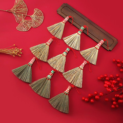 端午節迷你純手工小掃把喬遷新居高粱苗掃帚掛件新春裝飾進宅大吉