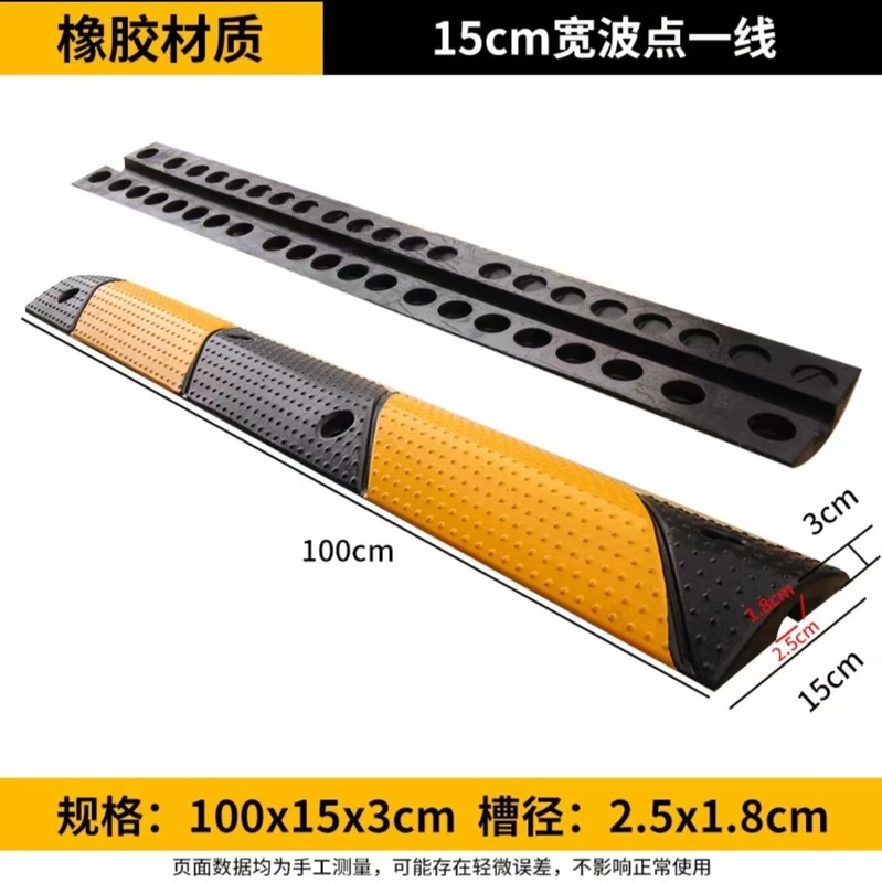 橡胶线槽减速带PVC穿线电缆保护槽室外交通电线橡塑压线板阻车|undefined