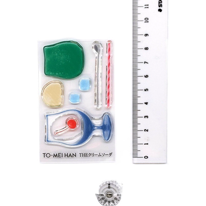 Японский TO-MEI HAN Прозрачная печать Flat Edition Крем-Сода Showa Чай Хлеб Кошка Ежедневный ручной счет