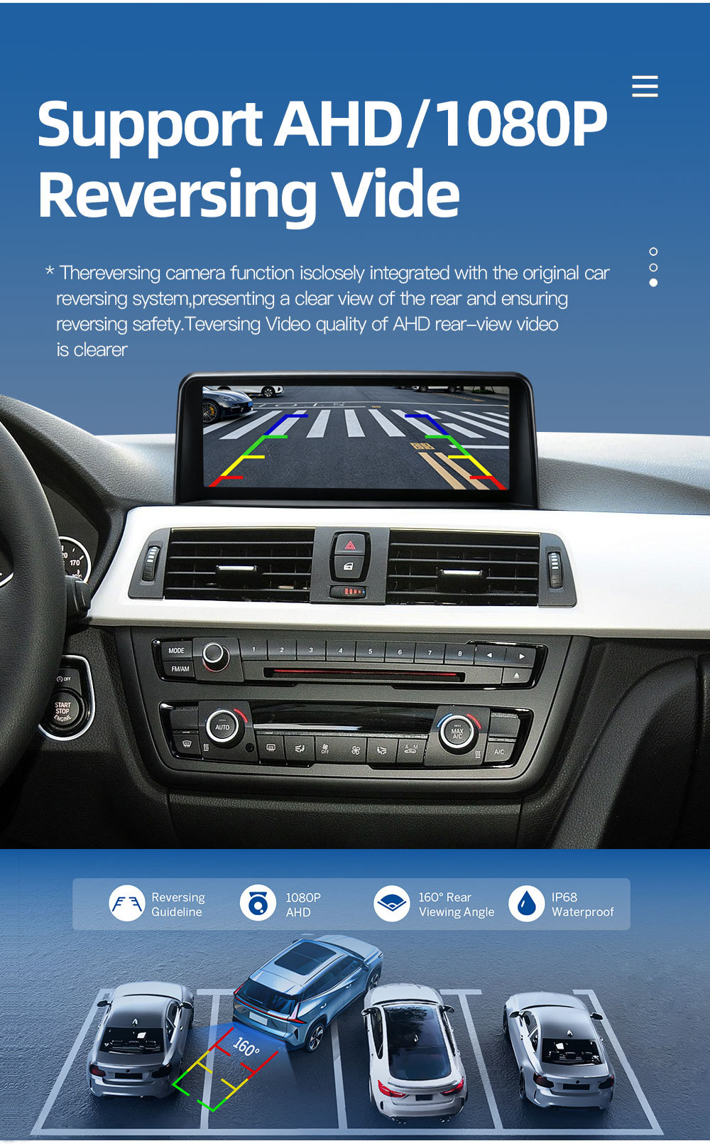 Suitable for Bmw 3 Series 4 Series F30 F31 F34 Car Central Control Large Screen Navigation Carplay Player