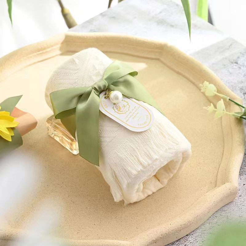 Wedding Bridesmaid Gift Tassel Towel Return Gift Practical Wedding Birthday 100Th Day Full Moon Pearl Ribbon Decoration