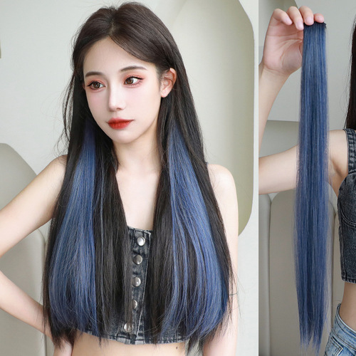Clip-in Semi-Hair Color Temporary Hairpiece for Women, Color-Blendable, Invisible Hair Extension for Long Hair