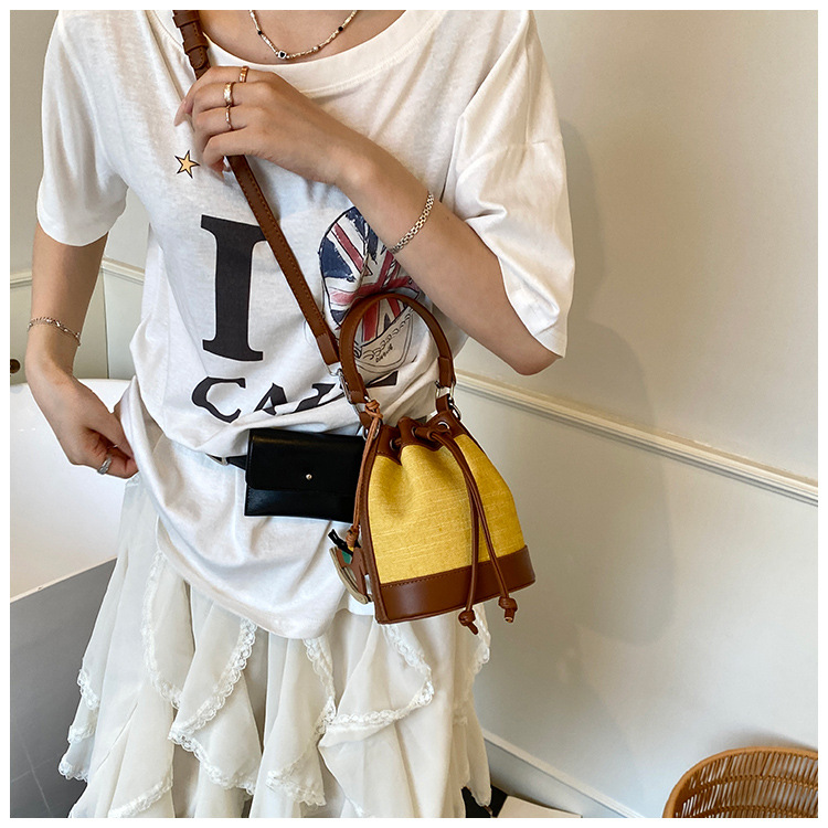 Spring and Summer fashion handbag for women, 2025 new style drawstring and stylish single-shoulder bag, Korean retro and trendy crossbody bucket bag undefined