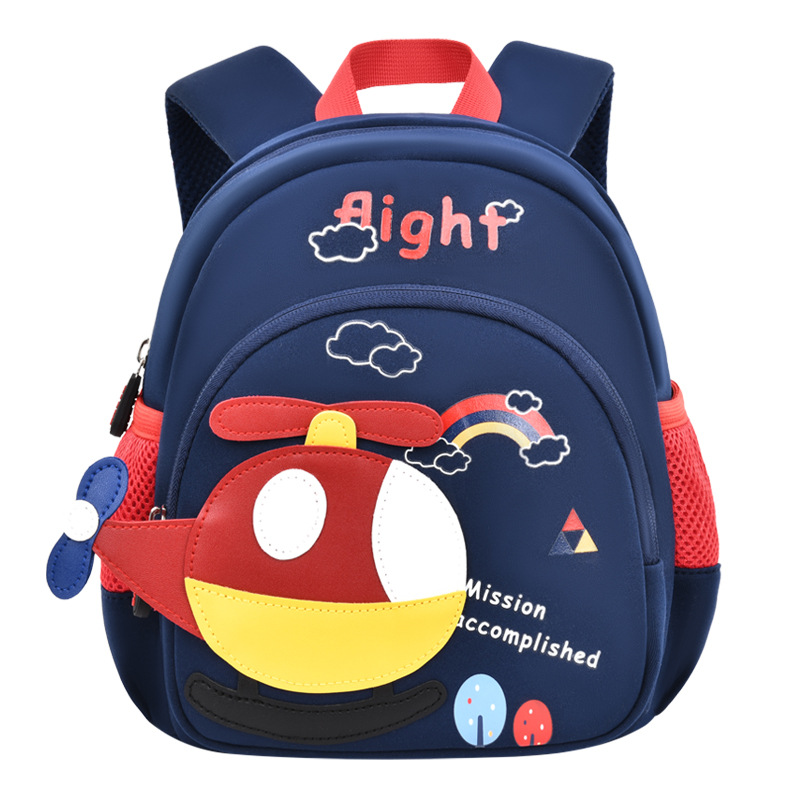 Nuevo Avión de dibujos animados kindergarten schoolbag bebé niño niña mochila imprimible anti-perdida mochila para niños