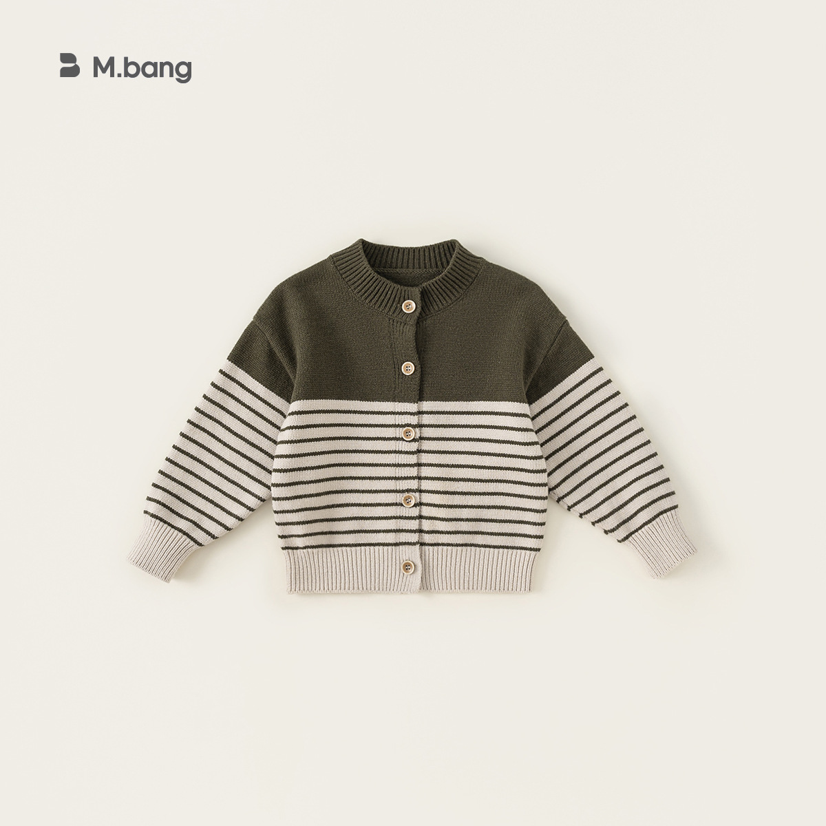 Yubao ropa infantil para niños Cardigan rayado primavera y otoño nuevo suéter casual multifuncional abrigo suéter de punto suelto para niños