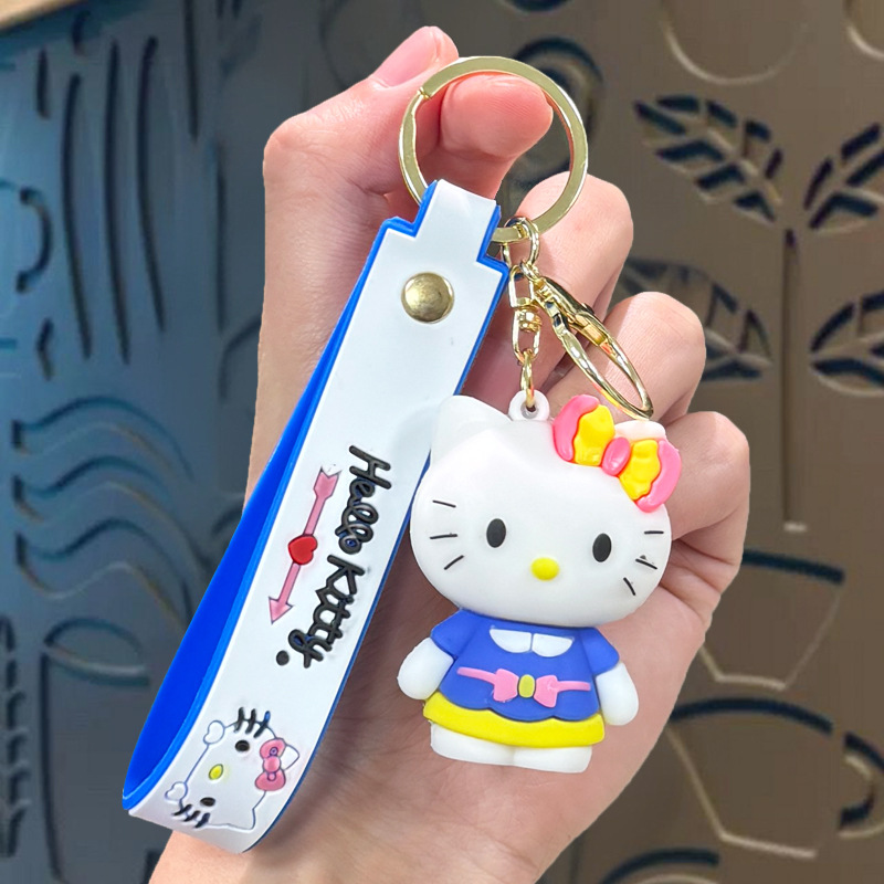 Llavero Creativo de Sanrio con Diseño de Perro de Orejas Grandes, Cinnamoroll, para Llaves de Coche, Bolso, Colgante, Adorno, Pequeño Obsequio