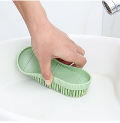 Plastic soft rubber bristles integrated 8-character brush jeans brush household hard-bristle board brush kitchen cleaning brush source factory goods