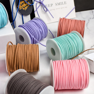 Thread braided rope velvet red rope lanyard cowhide rope decorative deerskin rope suede rope drawstring velvet belt diy braided rope