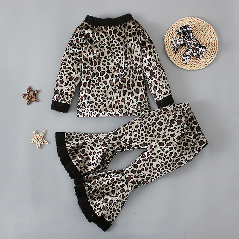 Garçons et filles printemps et hiver noël haut à manches longues + pantalon à cloche + chapeau costume trois pièces pour enfants_voghion.com
