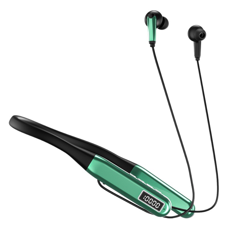Popular podómetro deportes auricular Bluetooth inalámbrico tarjeta cuello desgaste ultra-larga resistencia auricular Bluetooth inalámbrico al por mayor