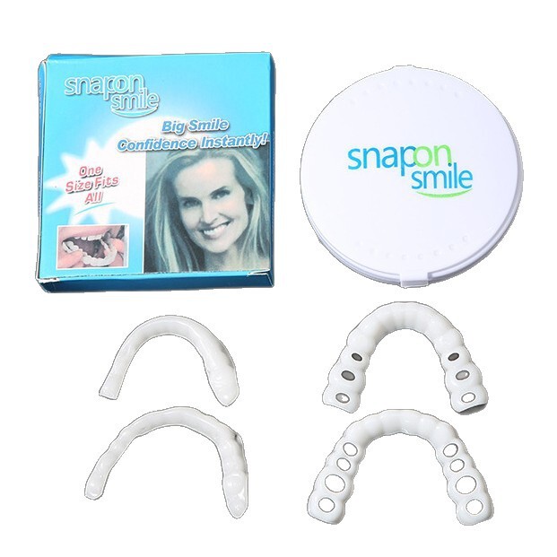 snaponsmile上牙下牙装饰仿真牙套 美白套二代硅胶仿真牙齿假牙套|undefined