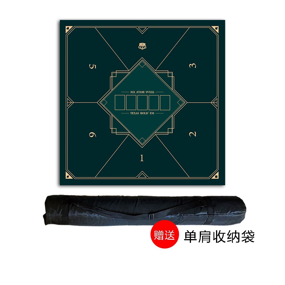 Texas poker estera de mesa Baijia dados paño estera de mesa redonda chip de juego de la tarjeta de Jack Negro alfombra de goma personalización