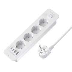 EUソケット EUプラグストリップ 韓国、ドイツ、フランスソケット USBソケット スイッチ付き 2mソケット