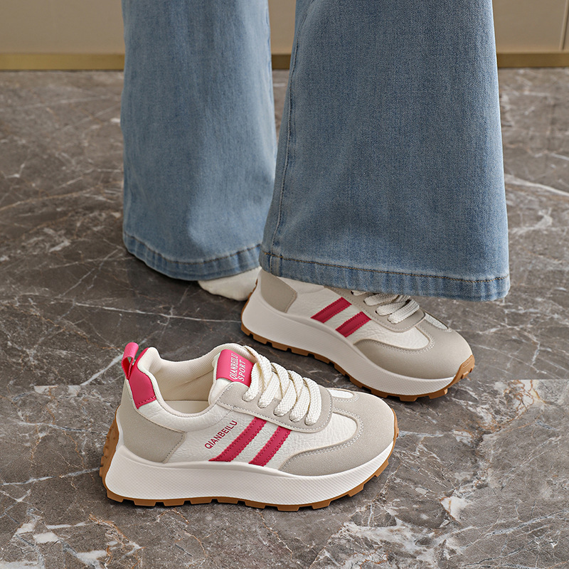 Zapatillas Deportivas con Plataforma para Mujer 25527, PU, Suela de Caucho, con Aumento de Estatura, para Uso Diario image 3