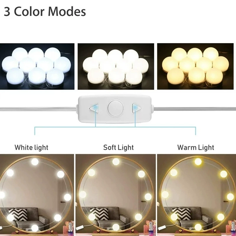 LED-вращающиеся передние фары для зеркала, свет для заполнения, туалетный столик, лампа