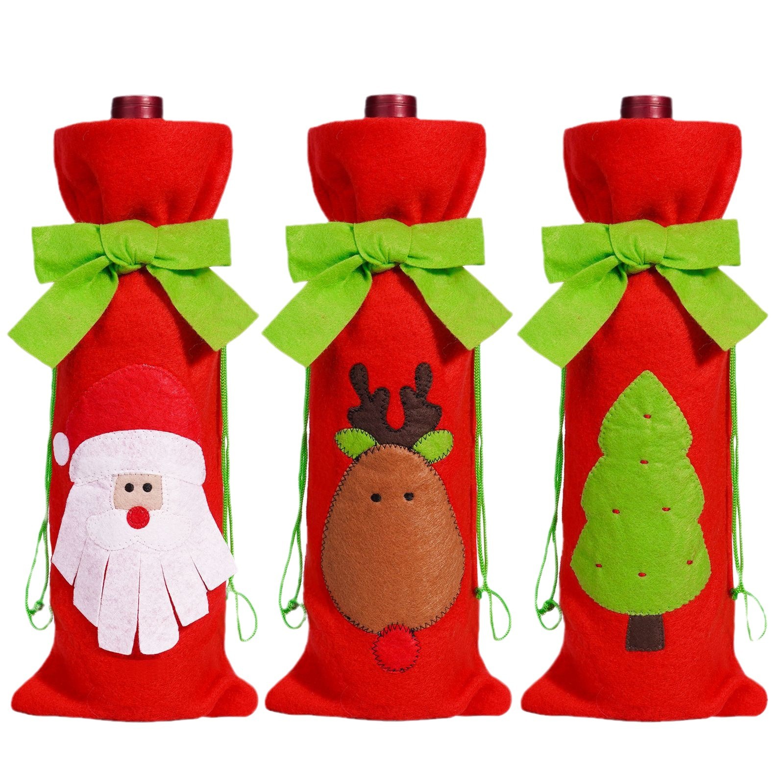 Decoraciones de Navidad transfronterizas cubierta de botellas de vino arco creativo correa de vinos set de mesa decoración de restaurantes accesorios de vino