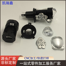 跨境LED双透镜H4车灯套件黑色鱼眼小透镜摩托车迷你双光灯套件