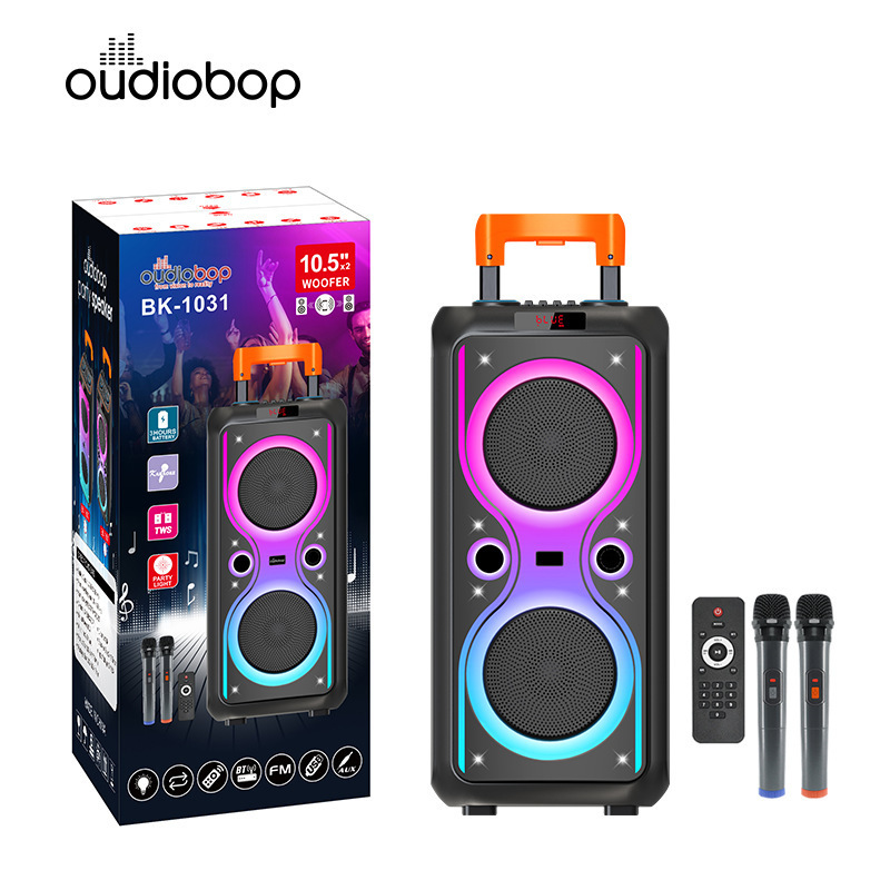 新しいダブル10インチ屋外bluetoothスピーカー家庭用サブウーファKTVスピーカー多機能bluetoothカード大音量|undefined