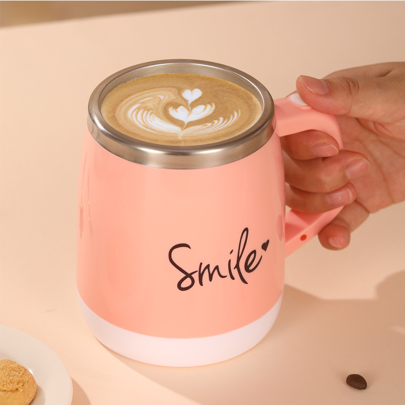 Customized Automatic Mixing Cup New Charging Electric Portable 304 Stainless Steel Lazy Rotary Brewing Coffee Protein Powder