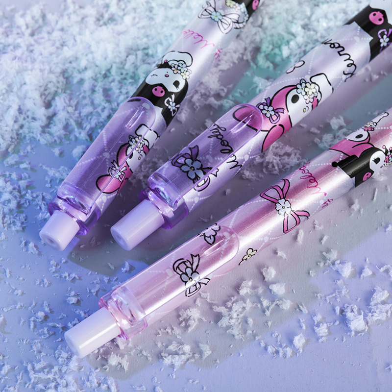 Yuemu 673 coolometi empuje gel pluma bolsa de dibujos animados ST cabeza 0,5mm negro estudiante escritura pluma