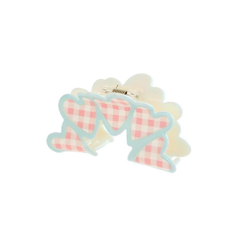 Niños super inmortal rosa cuadrado brocas de flores chicas dulces rascar la cabeza trasera brocas de pescado medio toque tarjeta de cabello