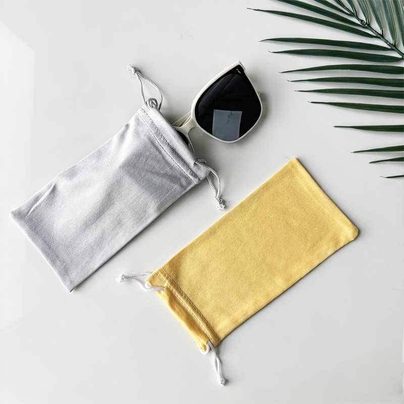 Factory Custom-Made Eyeglasses Cloth Bag with Drawstring Closure, Mobile Phone Storage Bag, Sunglasses Pouch, Can Be Printed with Logo
