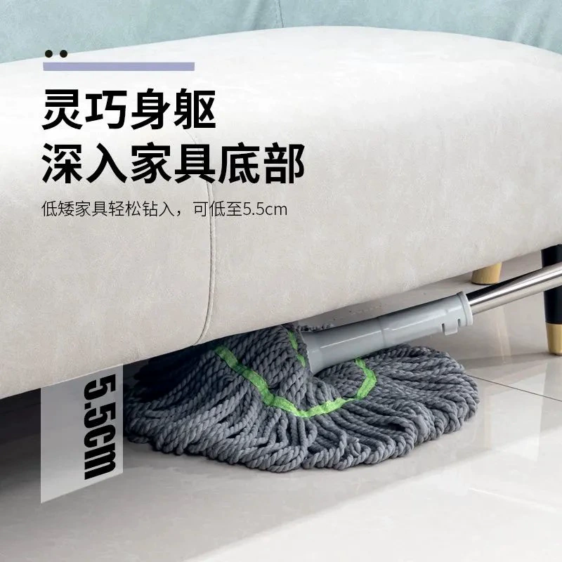Самоотжимающаяся швабра для домашнего использования, традиционная швабра для общежития, вращающаяся ленивая швабра для пола, мытье без помощи рук.