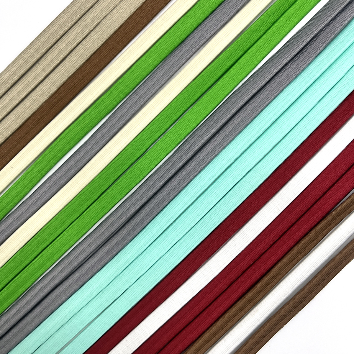 210 color 4 / 5 / 7mm color sólido Ruyi cuerda elástica plana plana elástica de látex cuerda elástica
