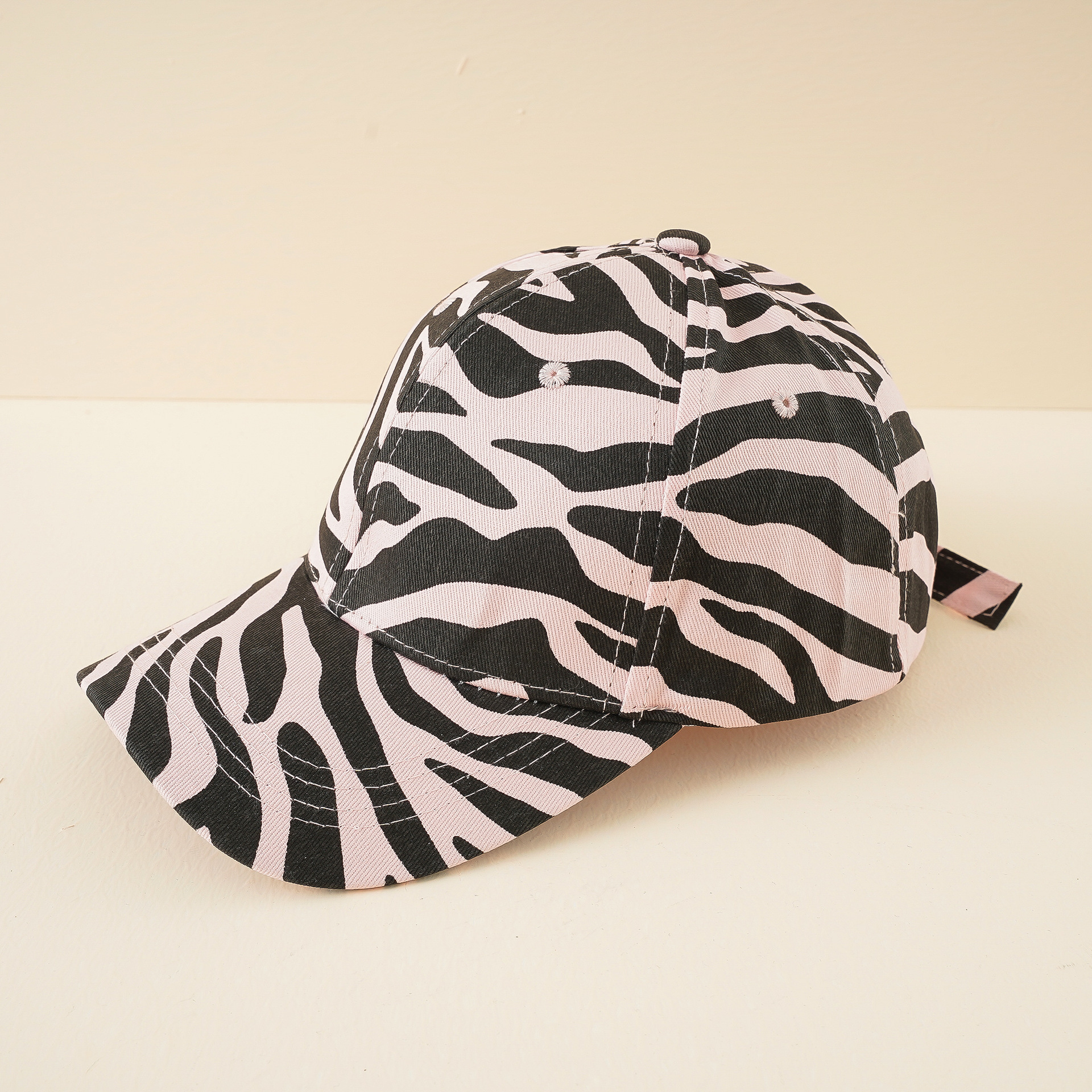 Sombrero de las mujeres de Europa y América cebra patrón gorra de béisbol de los hombres versátil verano casquillo enarbolado verano sol protección sombrero