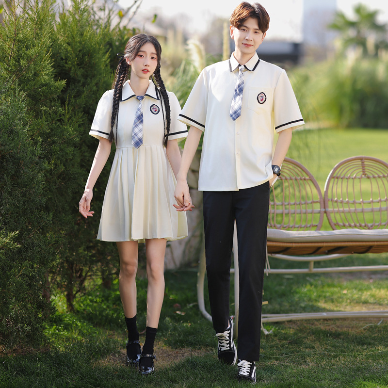 Senior High School Summer Graduation Photo suit Primary School Junior High School Students British Academy Style dress Chorus Performance School Uniform