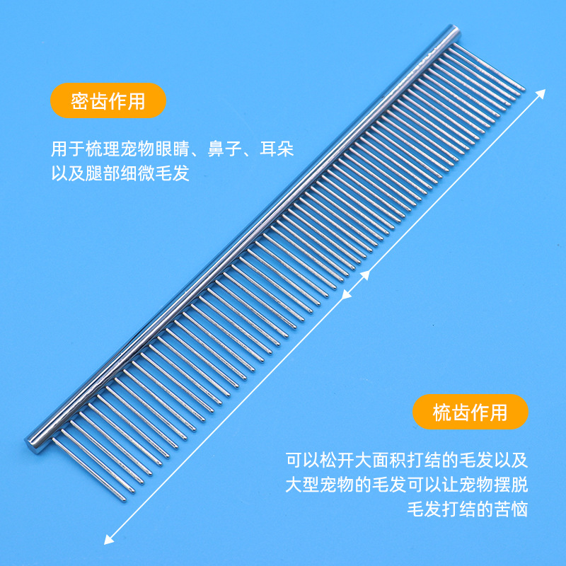 Herramientas de belleza para mascotas tijeras de dientes tijeras planas peine traje perro gato corte de pelo tijeras rectas de acero inoxidable al por mayor