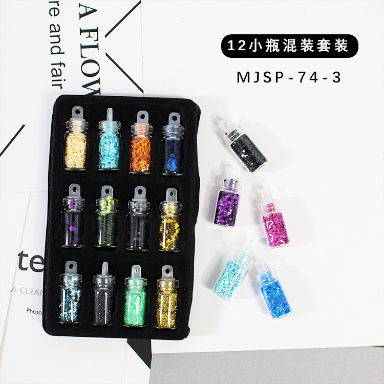 12-color pequeña botella en caja conjunto